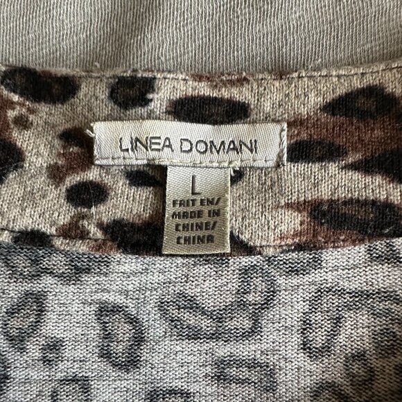 LIKE NEW Linea Domani Leopard Print Cardigan - Picture 3 of 5